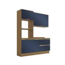 Ver imagem 2 de Armário de Cozinha Compacta Torre Quente 100% Mdf 190cm Nogueira/azul Profundo Celeste Kappesberg