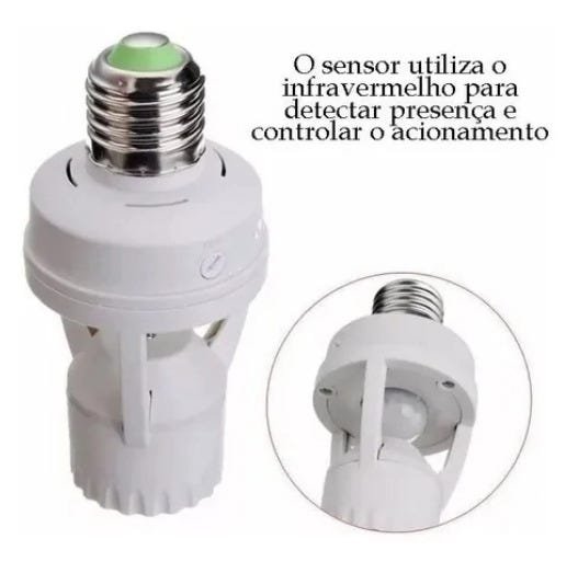 Sensor Presença com Fotocélula para Lâmpada Soquete E27 - 3