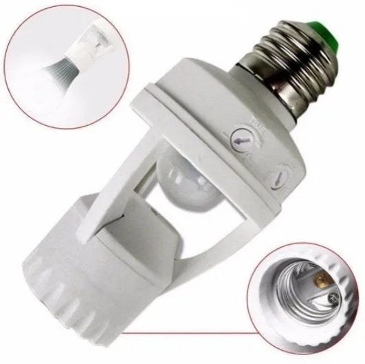 Sensor Presença com Fotocélula para Lâmpada Soquete E27 - 4