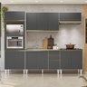 Cozinha Modulada 5 Peças 100% Mdf Kali Bianco Tok/ Chumbo - Nicioli - 1