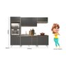 Cozinha Modulada 5 Peças 100% Mdf Kali Bianco Tok/ Chumbo - Nicioli - 4