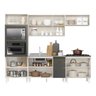 Cozinha Modulada 5 Peças 100% Mdf Kali Bianco Tok/ Chumbo - Nicioli - 2