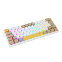 Teclado Gamer Mecanico Redragon Fizz RGB Usb Branco Cinza 60% Switch Brown - 3