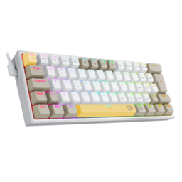 Teclado Gamer Mecanico Redragon Fizz RGB Usb Branco Cinza 60% Switch Brown - 2
