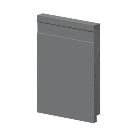 Rodapé Poliestireno 15cm Frisado Cinza 51015cz Arquitech