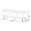 Ver imagem 3 de Rack para TV até 75 polegadas 218 cm 3 gavetas Classic+ Pés em Madeira Maciça