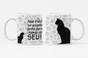Ver imagem 1 de Caneca Ecf Gatinho Azar É Não Ter Porcelana Branca 325ml