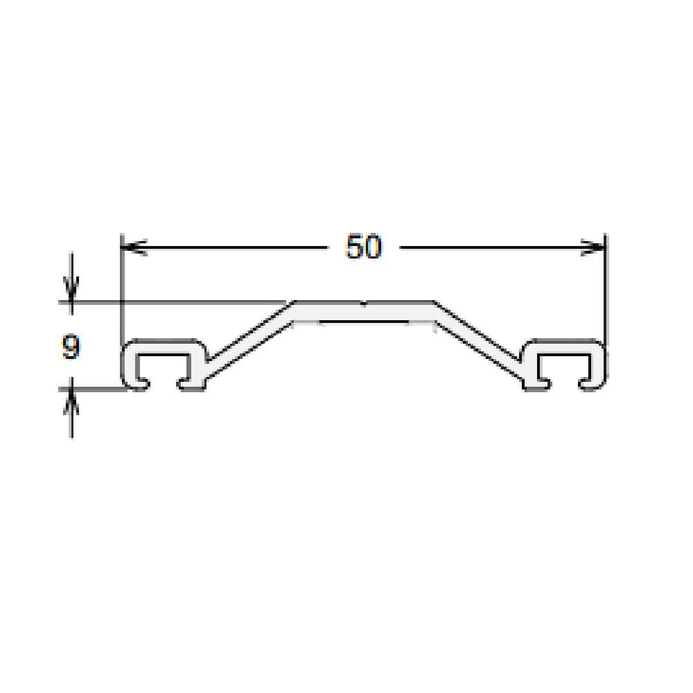 Ver imagem 3 de Perfil Trapezio Alumínio Branco - 2,00m + gaxeta