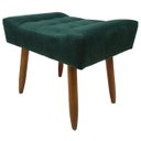 Ver imagem 2 de Puff Banqueta Retangular para Sala Quarto Penteadeira Verde Militar Pés Natural