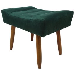 Puff Banqueta Retangular para Sala Quarto Penteadeira Verde Militar Pés Natural - 2
