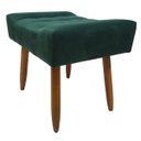 Ver imagem 5 de Puff Banqueta Retangular para Sala Quarto Penteadeira Verde Militar Pés Natural