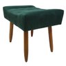 Puff Banqueta Retangular para Sala Quarto Penteadeira Verde Militar Pés Natural - 5