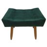 Puff Banqueta Retangular para Sala Quarto Penteadeira Verde Militar Pés Natural - 3