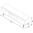 Ver imagem 3 de Rack para TV até 75 polegadas 218 cm 2 gavetas Classic Pés em Madeira Maciça