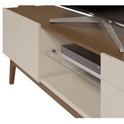 Rack para TV até 75 polegadas 218 cm 2 gavetas Classic Pés em Madeira Maciça - 5