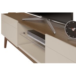 Rack para TV até 75 polegadas 218 cm 2 gavetas Classic Pés em Madeira Maciça - 6