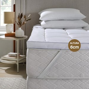 Pillow Top Casal Toque de Plumas La Plume Plus 1000g/m2 Sul Brasil Pillow Top La Plume Plus