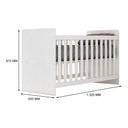 Ver imagem 4 de Dormitório Infantil Labirinto Guarda Roupa, Cômoda e Berço Branco com Colchão Baby Physical - m
