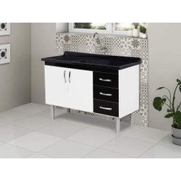 Gabinete Rorato Toquio 116,2cm Preto - 1