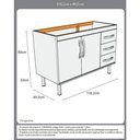 Ver imagem 2 de Gabinete Rorato Toquio 116,2cm Preto