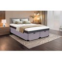 Ver imagem 1 de Cama Box Baú Queen Size Bipartida Serenelife - Suede Cinza Escuro