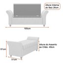 Ver imagem 4 de Puff Baú 195cm Charles Courino Cinza - Sallar Home