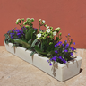 2 Jardineiras Plantas Polietileno Travertino 80x10cm Bege - 1