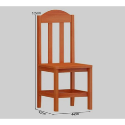 Mesa Com 6 Cadeiras de Madeira Maciça 160x88 Safira Mel - 3