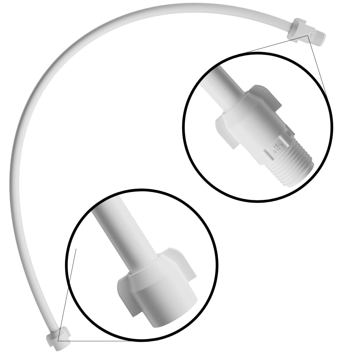 Engate Mangueira Flexível para Descarga 100cm X 1/2" Branco | Astra | Kit 03 Un - 3