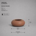 Ver imagem 3 de Cachepot Redondo Pequeno Espelhado Vaso Decorativo de Cerâmica para Sala e Mesa Mocha Mousse