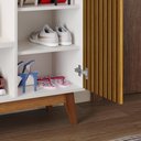 Ver imagem 5 de Sapateira Hall de Entrada Organizador Sala Quarto Prateleira 1 Porta Banquinho Sapato Nicho Shoes -