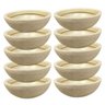 Kit 10 Bacias para Plantas em Polietileno Bege 32x11cm - 1