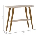 Ver imagem 2 de Aparador Sala Mesa Decorativa Mônaco Com Pés em Madeira Maciça - Off White