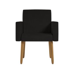 Kit 2 Poltronas Decorativas Nina Slim Preto para Escritório - 4