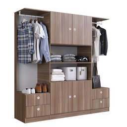 Quarto Casal com Cama Guarda Roupas e Mesas de Cabeceira 160 Tókio Art In Móveis - 4