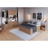 Quarto Casal com Cama Guarda Roupas e Mesas de Cabeceira 160 Tókio Art In Móveis - 5