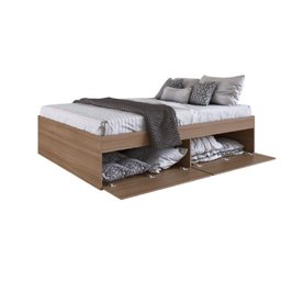 Quarto Casal com Cama Guarda Roupas e Mesas de Cabeceira 160 Tókio Art In Móveis - 2