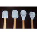 Ver imagem 2 de Conjunto 4 Utensílios De Cozinha Silicone Mármore Cabo Madeira
