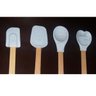 Conjunto 4 Utensílios De Cozinha Silicone Mármore Cabo Madeira - 2