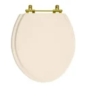 Ver imagem 1 de Tampa De Vaso Poliéster Oval Rosa Shell Com Ferragem Dourada