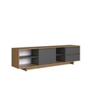 Ver imagem 2 de Rack para TV até 65 Polegadas com 1 Porta e 2 Gavetas Multimóveis Crpro-RCK033 Mel/Grafite