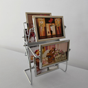 Ver imagem 4 de Porta Retrato Giratório - Roda Gigante -inox - 12 Fotos Roda Gigante