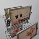 Ver imagem 3 de Porta Retrato Giratório - Roda Gigante -inox - 12 Fotos Roda Gigante