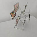 Ver imagem 7 de Porta Retrato Giratório - Roda Gigante -inox - 12 Fotos Roda Gigante