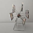 Ver imagem 5 de Porta Retrato Giratório - Roda Gigante -inox - 12 Fotos Roda Gigante