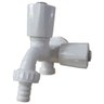 Torneira Para Tanque e Máquina Lavar Louça ou Roupa De Parede Com Duas Saídas Branca 4031 C50 - 2