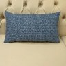 Almofada Retangular Geométrico Azul Impermeável 50x28cm - 1