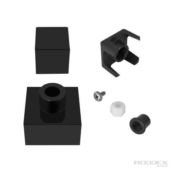 Acabamento Para Registro Quadrado ABS Preto Gaveta Kit 6 PÇS - 4