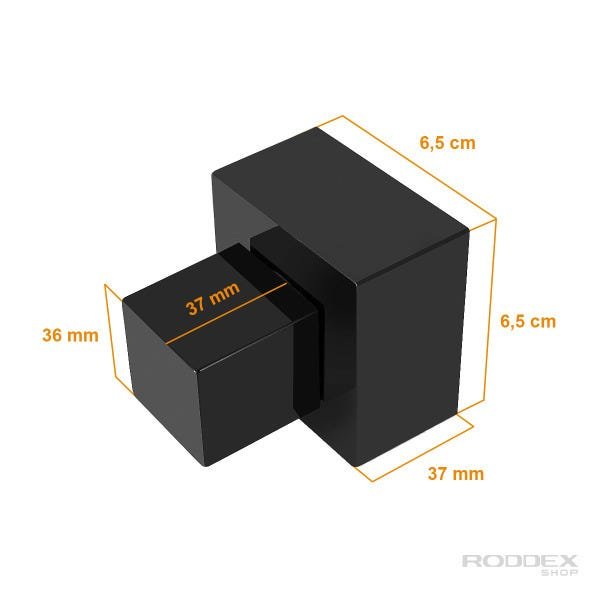 Acabamento Para Registro Quadrado ABS Preto Gaveta Kit 6 PÇS - 2
