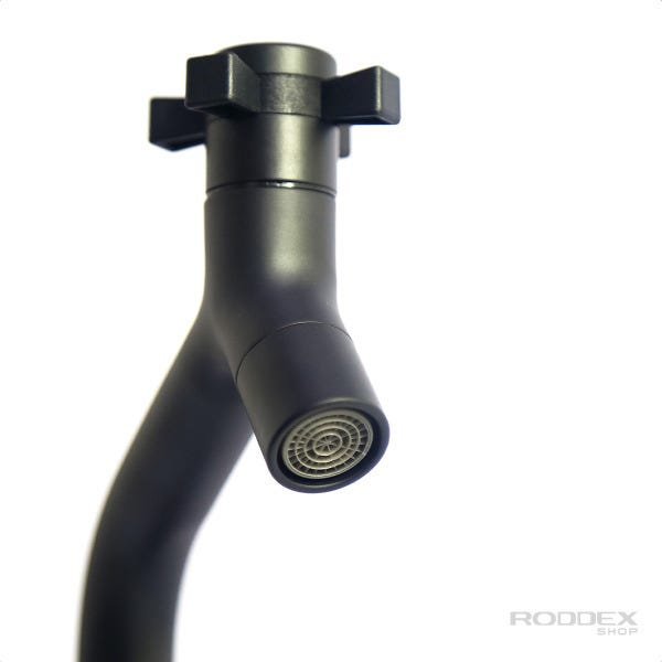 Torneira Mesa Bica Baixa Aço Inox 304 Preto Black Água Fria Lavabo Lavatório Linha Stone - 4